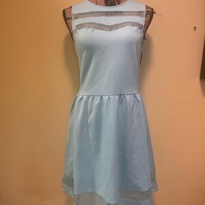 Elegant Blue Sleeveless Dress